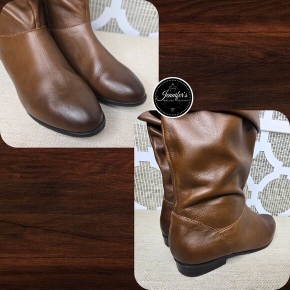 Aldo Women's Aoadien Cognac Low Heel Boots Size 8 - Picture 4 of 10